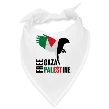 Freier Gaza und freies Palästina - Bandana - Weiß - Vorne