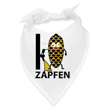 Zapfen zapft Bier - Bandana - Weiß - Vorne