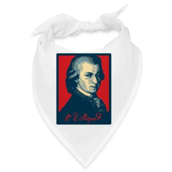 Wolfgang Amadeus Mozart - Bandana - Weiß - Vorne