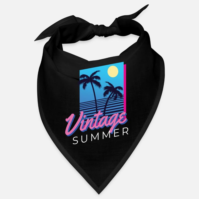 Summer palm trees vintage Bandana
