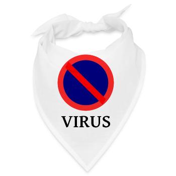 Verbotene Viren - Bandana - Weiß - Vorne