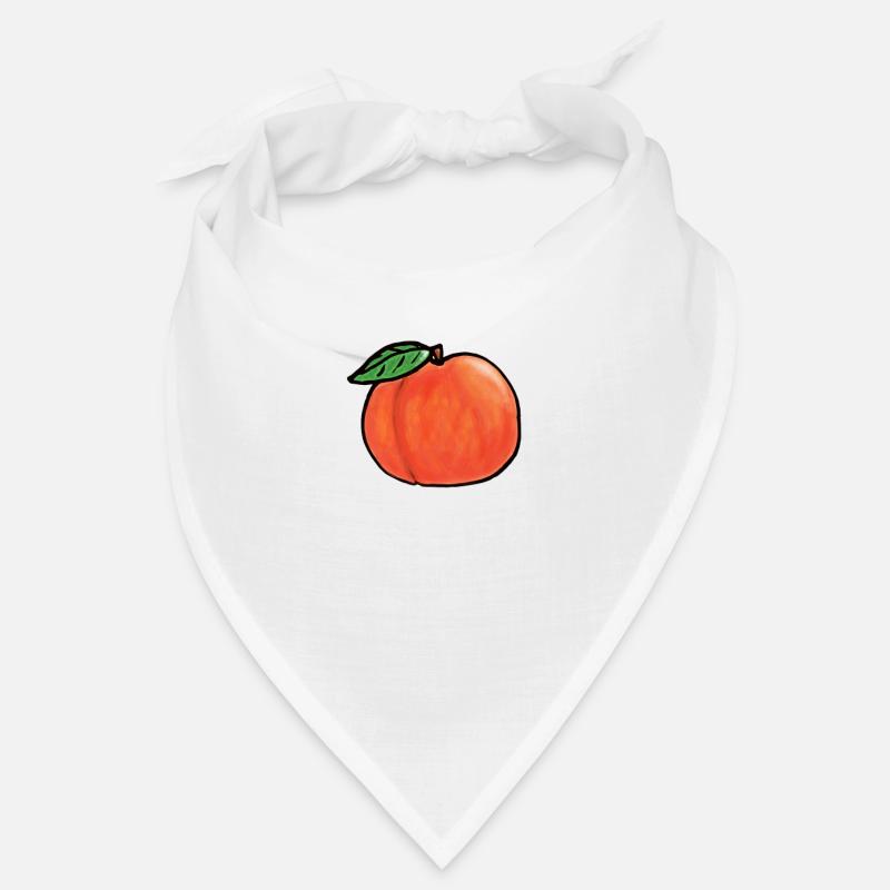 Pfirsich - Bandana - Weiß