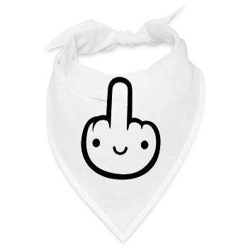 Lustig Fuck You - Bandana - Weiß - Vorne