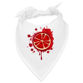 blutrotes Granatapfel Graffiti mit Kerne - Bandana - Weiß - Vorne