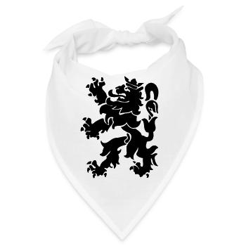 Löwenlöwe Lowe León Krone - Bandana - Weiß - Vorne