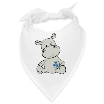 Happy Hippo - Bandana - Weiß - Vorne