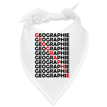Geographie Lehrer Schule Studium - Bandana - Weiß - Vorne