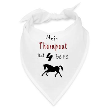 Therapeut Pferd - Bandana - Weiß - Vorne