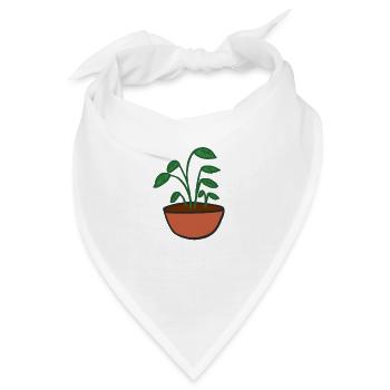 Pflanze - Bandana - Weiß - Vorne