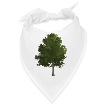 Baum Wald Ahorn, farbig, grün - Bandana - Weiß - Vorne