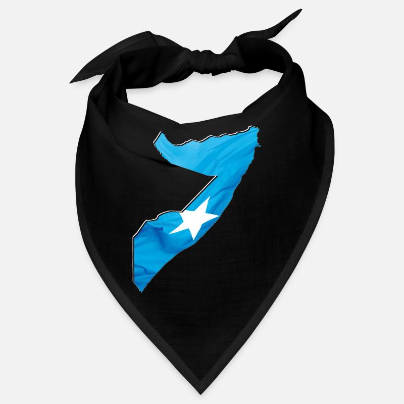 Drapeau de la Somalie sur la carte de la Somalie Bandana