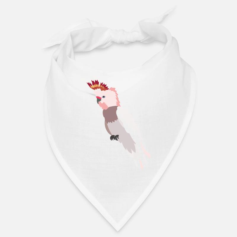 Perroquet - cacatoès rose - Bandana - blanc