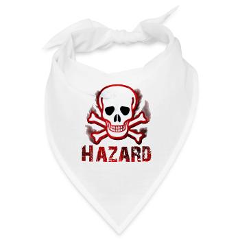 Gefahr Schädel Symbol - Bandana - Weiß - Vorne
