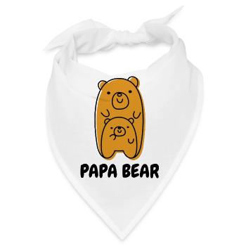 Papa Bear - Bandana - Weiß - Vorne