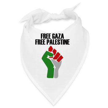 free gaza free palestine - Bandana - Weiß - Vorne