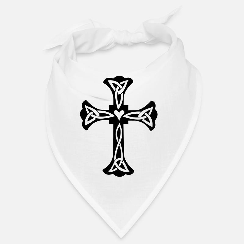Celtic cross with heart Bandana