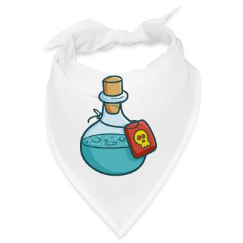Giftflasche RPG Vergiftet Potion Fantasy Shirt - Bandana - Weiß - Vorne