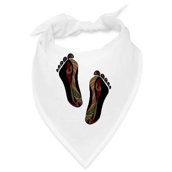 Füße - Bandana - Weiß - Vorne