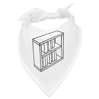 Bücherregal Clipart Design - Bandana - Weiß - Vorne