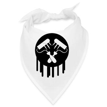 Maler Symbol - Bandana - Weiß - Vorne