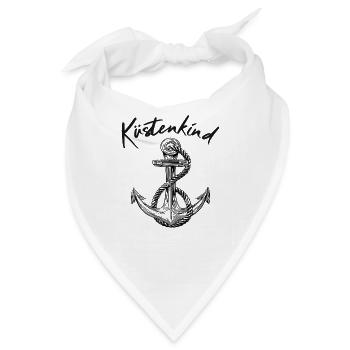Küstenkind - Anker - Bandana - Weiß - Vorne