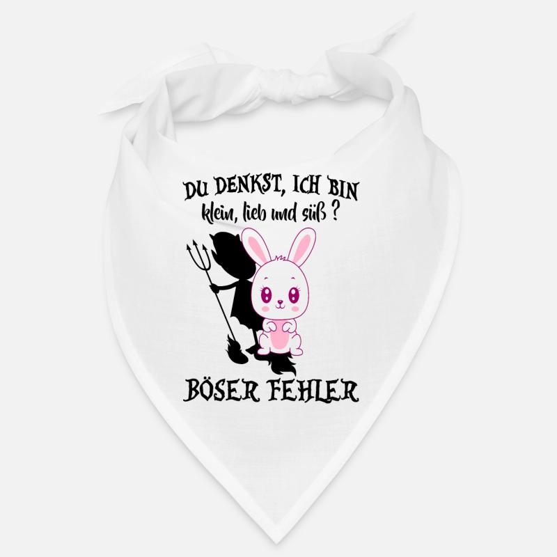 kleiner teufel devil klein lieb süß dreizack - Bandana - Weiß