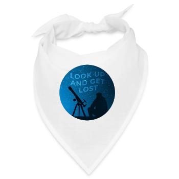 Aufblick zum Sternenhimmel - Bandana - Weiß - Vorne