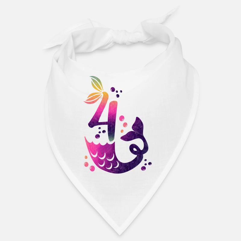 4 Geburtstag Meerjungfrau Bandana