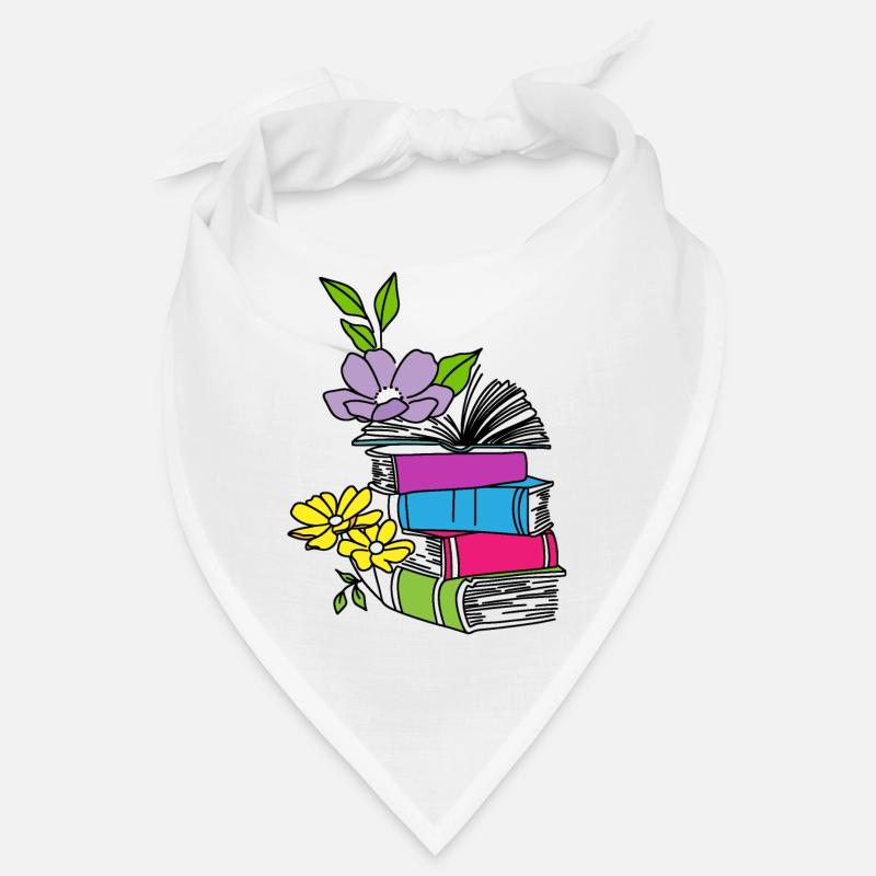 Bücher mit Blumen Bandana