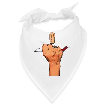 Bad Girl und ihr Korkenzieher - Bandana - Weiß - Vorne