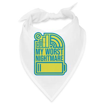 My worst nightmare Symbole - Bandana - Weiß - Vorne