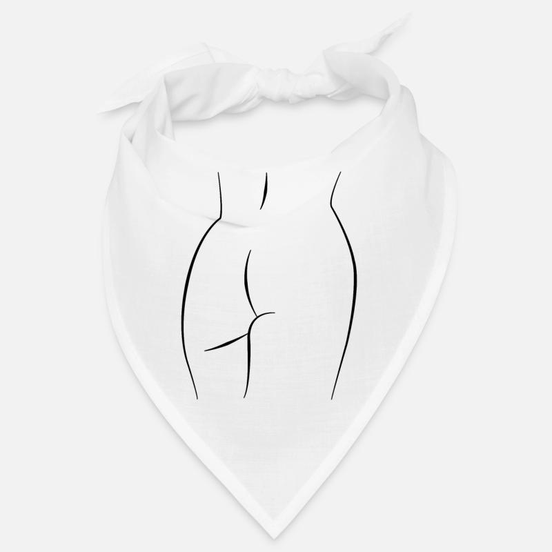 Dessin au trait d’un - Bandana - blanc