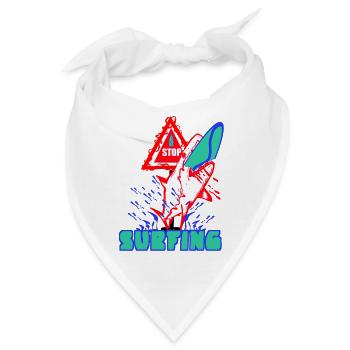 Stop - Surfing - Bandana - Weiß - Vorne