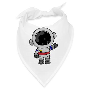 Astronaut Kosmos Spaceman Weltall - Bandana - Weiß - Vorne