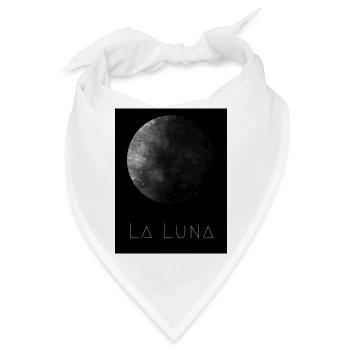 Mond, schwarzer Hintergrund - Bandana - Weiß - Vorne