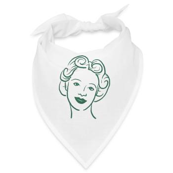 30er Jahre / Frau Porträt / Frauenpower / minavi - Bandana - Weiß - Vorne