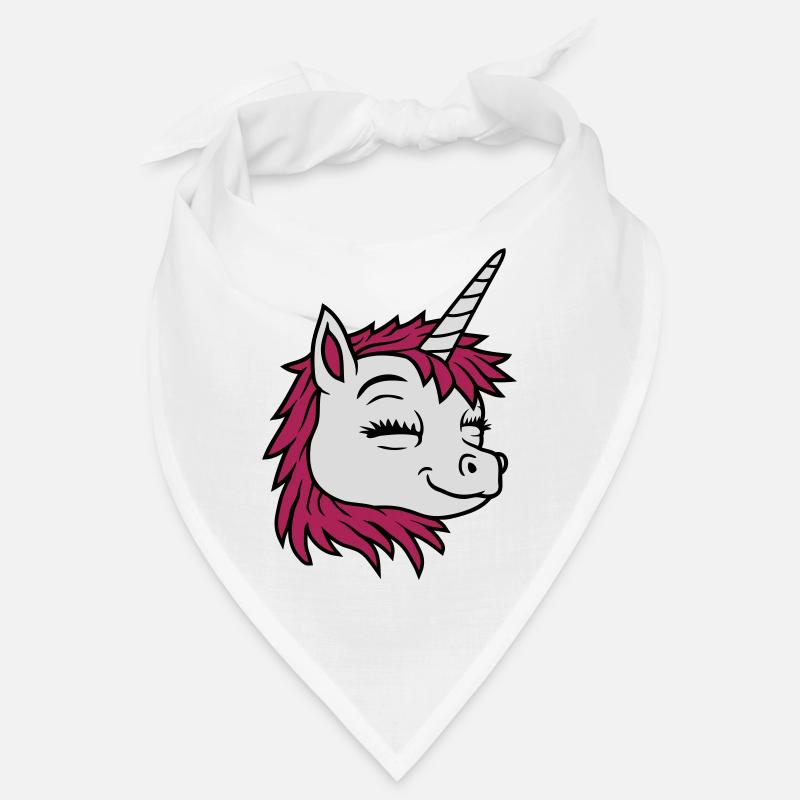 Tête joyeuse licorne comique Bandana