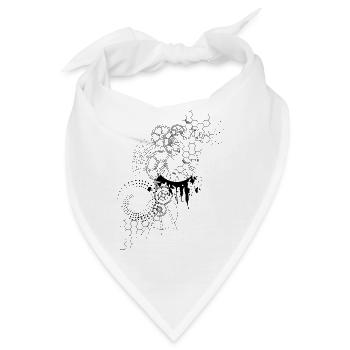 Zeitkompass Uhr-Diagramm - Bandana - Weiß - Vorne