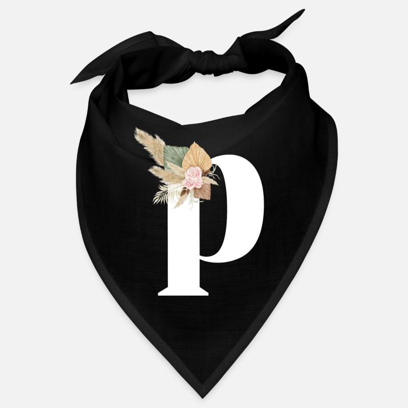 Buchstabe P blumig Bandana