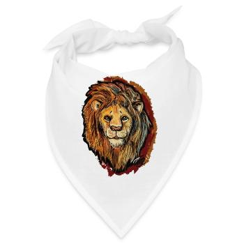 Der Rote Löwe - Bandana - Weiß - Vorne
