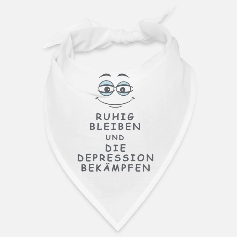 Depression bekämpfen - Bandana - Weiß