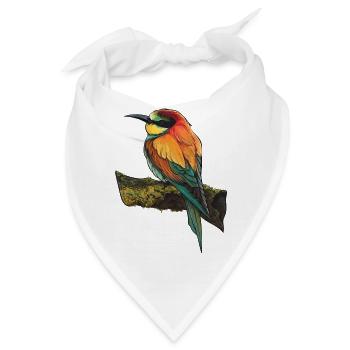 Vogel - Bandana - Weiß - Vorne