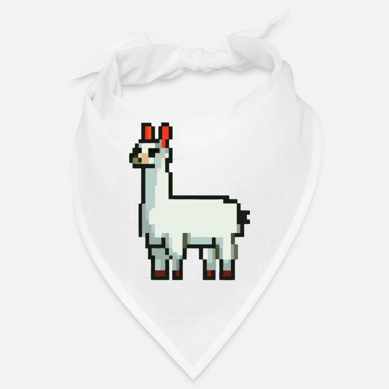 Pixel Alpaka Lama Pixel Kunst Geschenkidee Bandana
