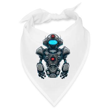 Roboter - Bandana - Weiß - Vorne