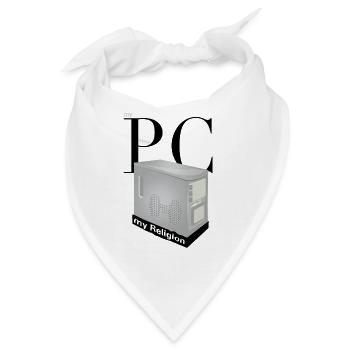 my PC my Religion - Bandana - Weiß - Vorne