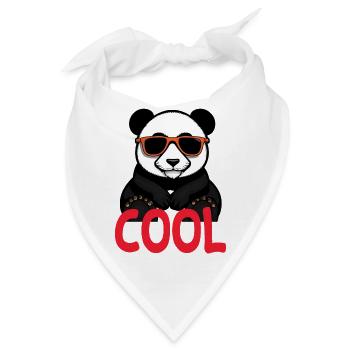 cooler Panda - Bandana - Weiß - Vorne