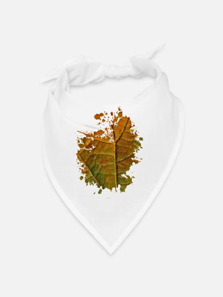 Blatt - Bandana - Weiß