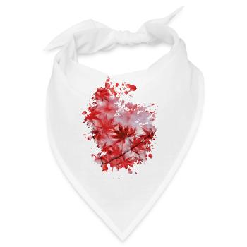 Blätter - Bandana - Weiß - Vorne