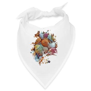 Muscheln - Bandana - Weiß - Vorne