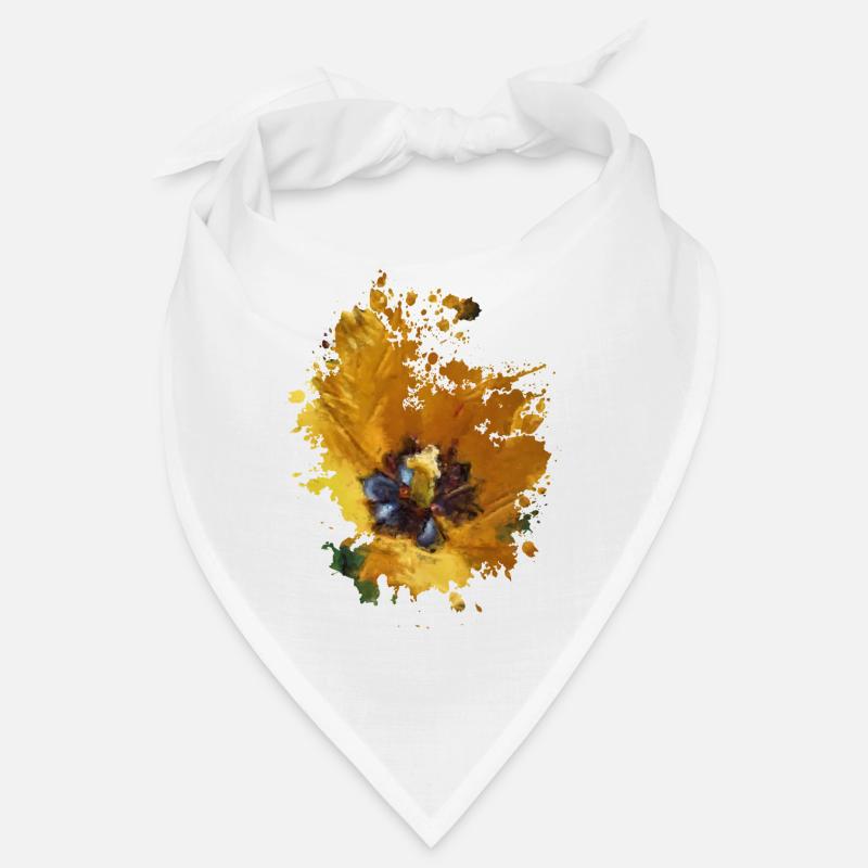 Blume - Bandana - Weiß